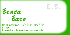 beata baro business card